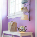 6.5"H Stained Glass Teapot Accent Lamp