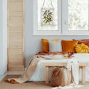 14"H Birds in a Lemon Tree Stained Glass Window Panel