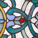 8.5"H Starla Rectangular Stained Glass Pub Window Panel