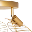 24"W Noelle Gold Leaf Shade Ceiling Light
