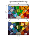 12"H Tiffany Style Stained Glass Rays of Sunshine Window Panel