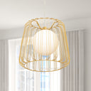 9.875"W Lucai Caged Globe Shade Pendant Light