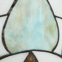 14" H Tiffany-Style Floral Stained Glass Window Panel