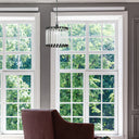 13" W Trudie Clear and Black Glass and Metal Pendant Light