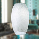 6" W Handblown Glass White/Blue/Green Elongated Dome Shade Pendant