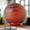 9.5" W Scarlett Modern Red Blown Glass Globe Shade Pendant Light