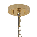 9-in. 1-Light Pendant Light with Painted Gold Mercury Glass and Wood Shade