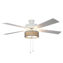 52"W Chromed Wave 5-Blade LED Ceiling Fan