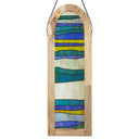 36" H Oversized Geometric Stained Glass Window Panel