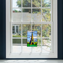 14.5" H Eiffel Tower Stained Glass Window Panel