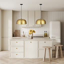 Sibyl 17.75"W Star-Shaped Cutout Gold Pendant Light