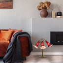 16"H Hand Blown Mercury Glass 3 Lily Downlight Accent Lamp