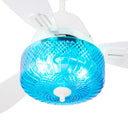 42" W Bergen LED Indoor Iridescent Blue and White Ceiling Fan with Remote Control