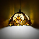 10" W Halston Traditional Amber Dome Shade Pendant Light