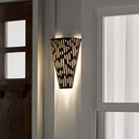 Noah River of Goods Black Matte Metal Cone-Shaped Outdoor Wall Sconce