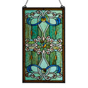 26"H Tiffany Style Stained Glass Brandi's Window Panel