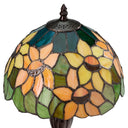 16.5" H Sunflowers Stained Glass Candlestick Table Lamp