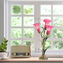 23.5"H Hand Blown Glass 3 Calla Lily Uplight Accent Lamp