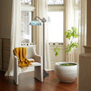 60" H Sophia Blue Stained Glass Bowl Shade Candlestick Floor Lamp