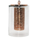 17"H Park Ave Cylinder 1-Light Glass Pendant