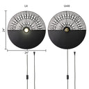 24" H Modern Black Indoor Plug In Wall Sconce