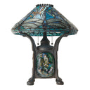 21.5" H Dragonfly Tiffany-Style Stained Glass Table Lamp