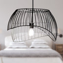 19.5" W Lisa Industrial Black and White Dome Shade Pendant