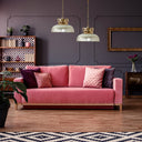 13" 1-Light Silver and Gold Dome Shaded Pendant