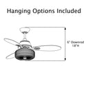 42-in W Sable LED Indoor Green Textured Glass and Gold Metal Ceiling Fan with Light Kit and Remote
