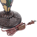 24" H Margaret Double Lit Amber Tiffany Style Stained Glass Table Lamp