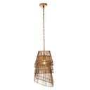 12.25"W 1-Light Milani Metal Tiered Empire Pendant