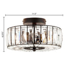11.5" Crystalline Semi-Flush Mount Ceiling Fixture