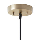 9 in. Gold 1-Light Pendant with Teal and Gold Ombre Mercury Glass Shade