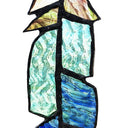 6"H Set-of-3 Virtues of a Feather Stained Glass Window Panel Accents