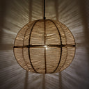 19" W Estelle Bohemian Ivory Jute Globe Shade Pendant