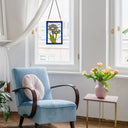 11.25" H Tiffany-Style Daisy Stained Glass Window Panel