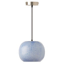 9.8" W Betty Glam Handblown Blue & White Globe Shade Pendant