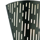 Noah River of Goods Black Matte Metal Cone-Shaped Outdoor Wall Sconce