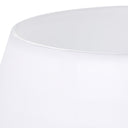 10.5" H Briggs Blue/White Ombre Globe-Like Shade Accent Lamp with a Mango Wood Block Base