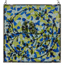 12" W Love Birds Mosaic Stained Glass Window Panel