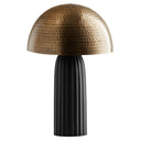 14.5" H Dieter Brass Dome Shade Cylinder Table Lamp