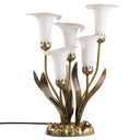 20"H Hand Blown Glass 5 Calla Lily Uplight Accent Lamp -Off
