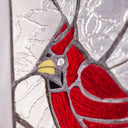 11"H Carol the Cardinal Stained Glass Window Panel