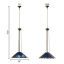 24'' 3-Light Tiffany-Style Dragonfly Pendant Light