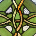18" H Celtic Cross Stained Glass Window Panel