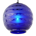 9.5" W Scarlett Modern Blue Blown Glass Globe Shade Pendant Light