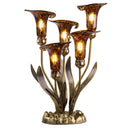 20"H Hand Blown Glass 5 Calla Lily Uplight Accent Lamp -On