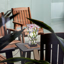 15.5" H Yara Multi Colored Stained Glass Vase-Shaped Table Lamp