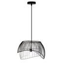 19.5" W Lisa Industrial Black and White Dome Shade Pendant