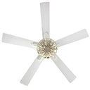 52"W Wooden Chandelier 5-Blade LED Ceiling Fan